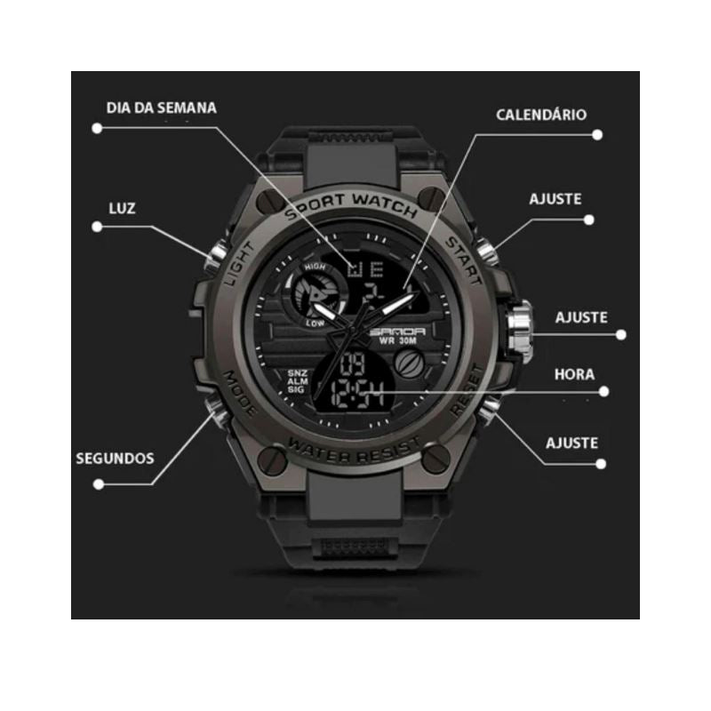 Relógio Masculino Militar - Sanda